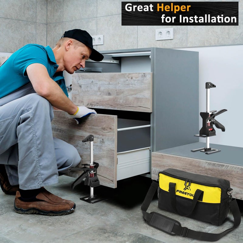 HolaYou Labor Saving Arm Jack(2 Pcs),Height Lifting Device with Portable Bag,Suitable for Door & Window Lifting,Drywall,Tables Lifts etc(13inch) - Image 2
